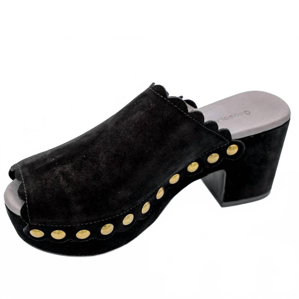 NEW CHOCOLAT BLU women's genessis platform clog in black - Picture 3 of 6